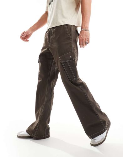 Tore - Pantalon cargo ample - foncé - Weekday - Modalova