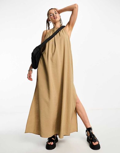 Aki - Robe longue drapée - Beige - Weekday - Modalova