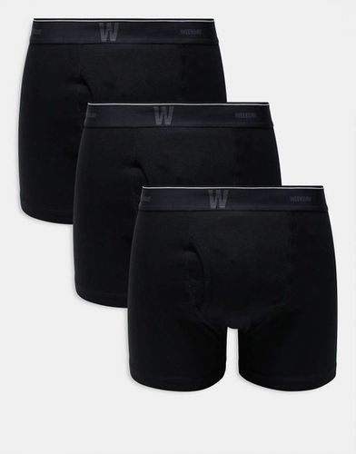 Lot de 3 boxers avec taille à logo - Weekday - Modalova