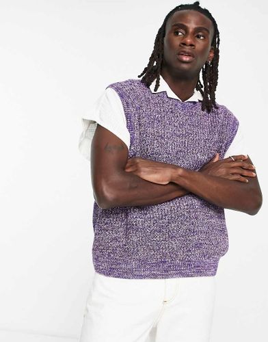 Noa - Débardeur en tricot teinté par sections - Bleu - Weekday - Modalova