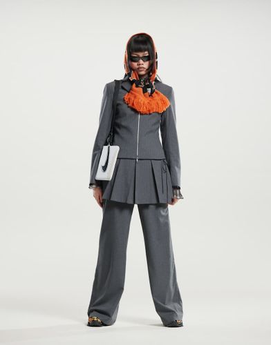 Pantalon d'ensemble  rayures et taille dcoupe - chin - Weekday - Modalova