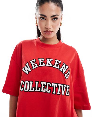 Weekend Collective - T-shirt oversize à logo style universitaire - Asos Weekend Collective - Modalova