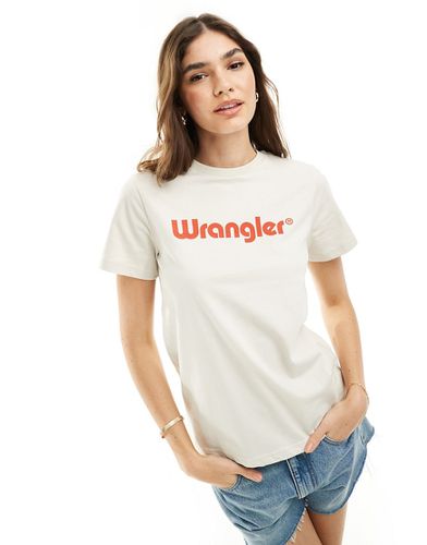 T-shirt avec logo à l'avant - Crème - Wrangler - Modalova