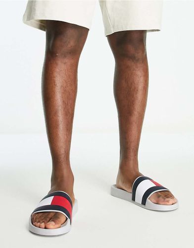 Claquettes de piscine à logo drapeau - clair - Tommy Hilfiger - Modalova