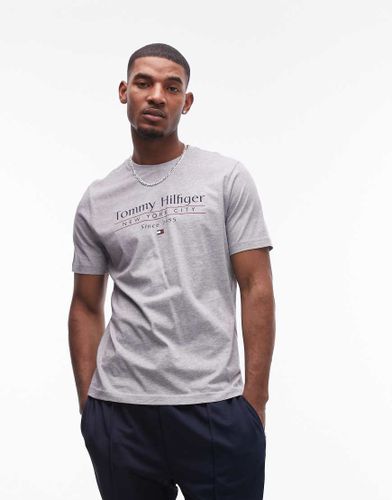 T-shirt  logo linaire centr - Tommy Hilfiger - Modalova
