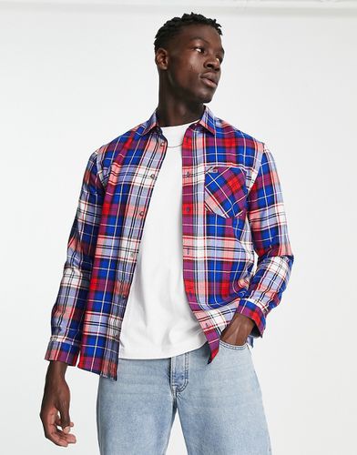 Chemise en flanelle à carreaux avec écusson logo - multicolore - Tommy Jeans - Modalova