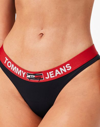 Tommy Jeans - Bas de bikini coupe brésilienne à logo - marine - Tommy Hilfiger - Modalova