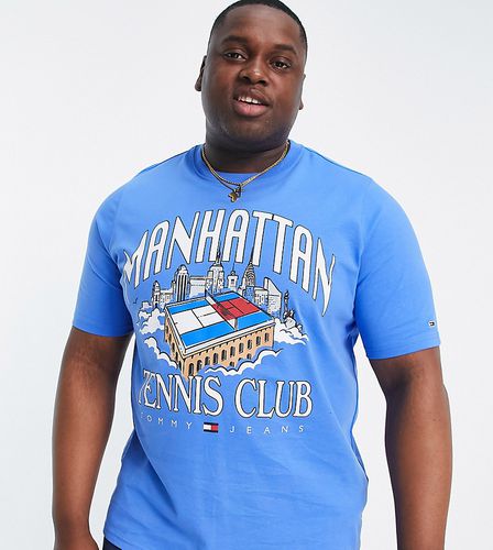 Big & Tall - T-shirt en coton recyclé à inscription Manhattan Tennis Club » - Tommy Jeans - Modalova