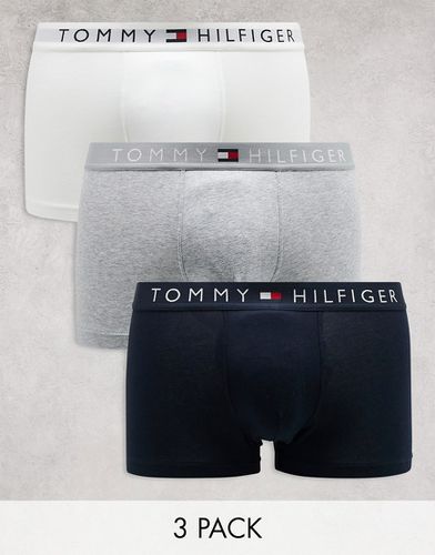 Tommy Jeans - Original - Lot de 3 boxers - Bleu marine/gris et blanc - Tommy Hilfiger - Modalova