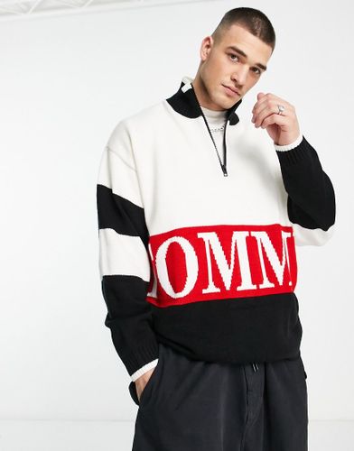 Pull oversize zippé color block à logo - Tommy Jeans - Modalova