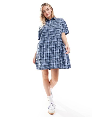 Robe chemise courte à carreaux - Tommy Jeans - Modalova