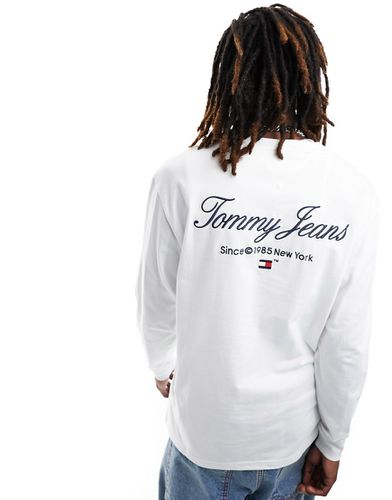 T-shirt classique à manches longues et logo - Tommy Jeans - Modalova
