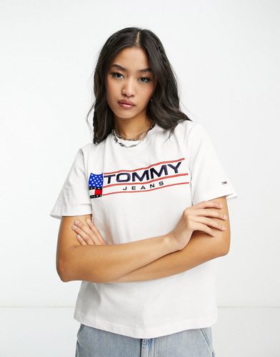 T-shirt crop top à logo - Tommy Jeans - Modalova