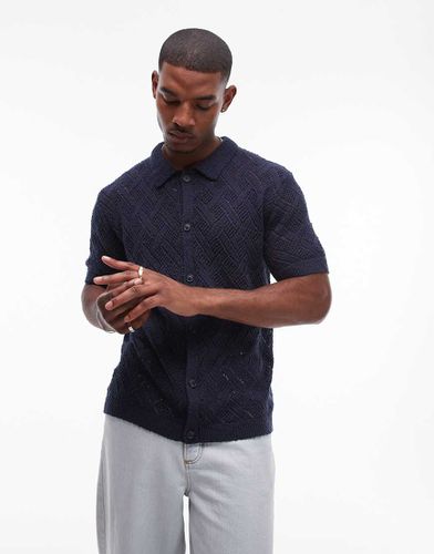 Chemise boutonnée en crochet - Topman - Modalova