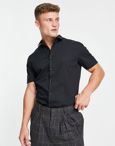 Chemise habillée à manches courtes en tissu extensible - Topman - Modalova