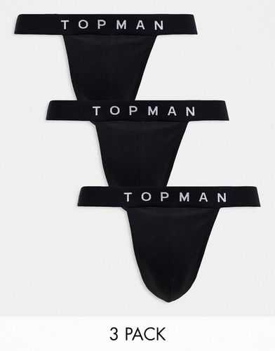 Lot de 3 jock-straps - Noir - Topman - Modalova
