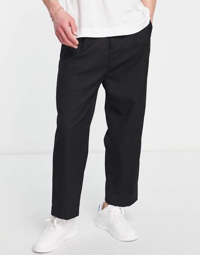 Pantalon court large en sergé semi-structuré - Topman - Modalova