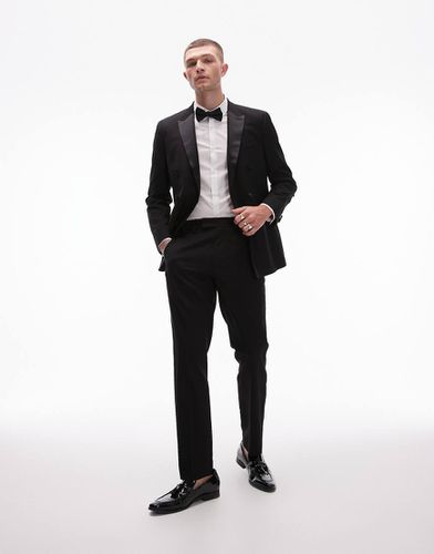 Premium - Pantalon de smoking ajusté riche en laine - Topman - Modalova