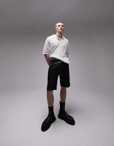 Short slim long en sergé structuré - Topman - Modalova