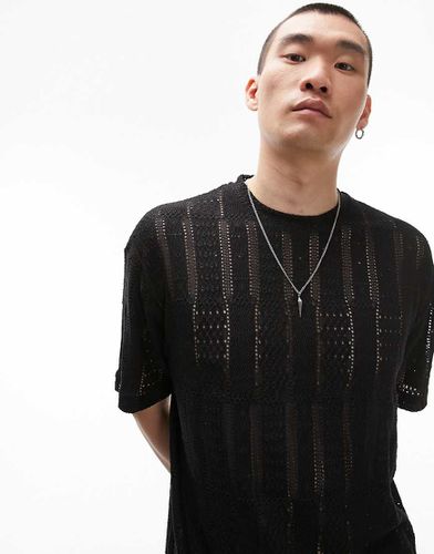 T-shirt de festival oversize au crochet - Topman - Modalova