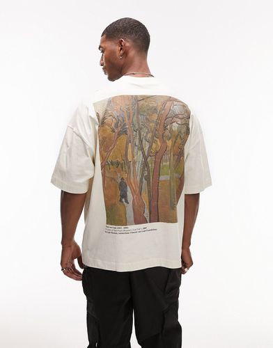 T-shirt ultra oversize à imprimé Saint Pauls (collaboration avec le musée Van Gogh) - Écru - Topman - Modalova