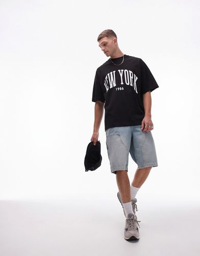 T-shirt ultra oversize avec imprimé New York - Topman - Modalova