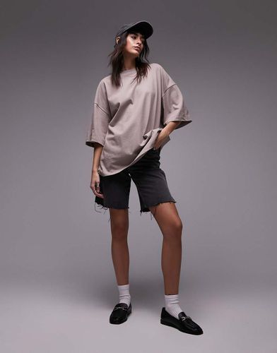 T-shirt oversize à épaules tombantes - délavé - Topshop - Modalova