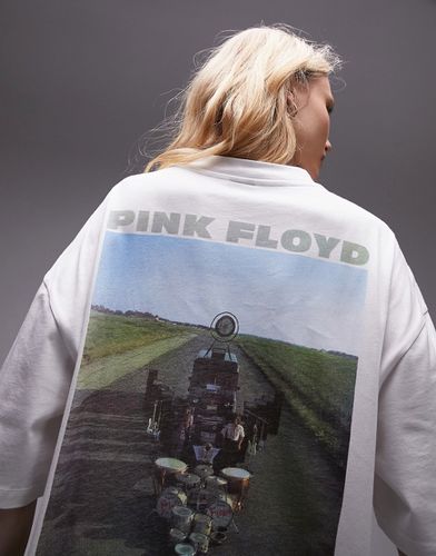 T-shirt oversize avec imprimé photo Pink Floyd sous licence - Écru - Topshop - Modalova