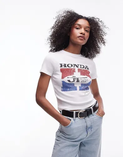 T-shirt avec imprimé Honda sous licence - Écru - Topshop - Modalova