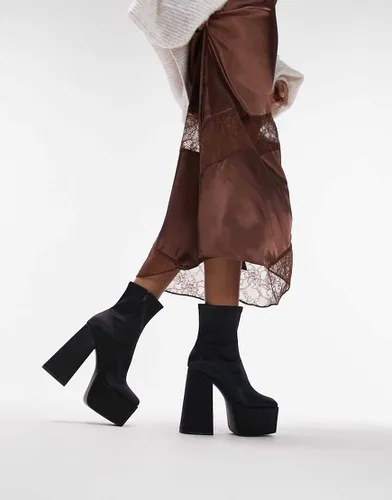 Tabby - Bottines en satin à talon et semelle plateforme - Topshop - Modalova