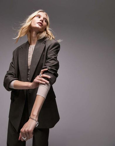 Tonic - Blazer oversize d'ensemble à boutonnage simple - Topshop - Modalova