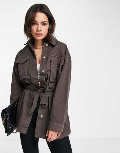 Veste chemise légère et fonctionnelle avec ceinture - Topshop - Modalova