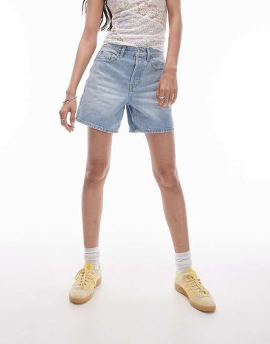 Editor - Short en jean délavé - Topshop - Modalova