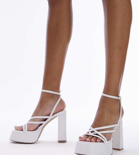 Elsie - Pointure large - Chaussures à plateforme avec liens sur la cheville - Topshop - Modalova