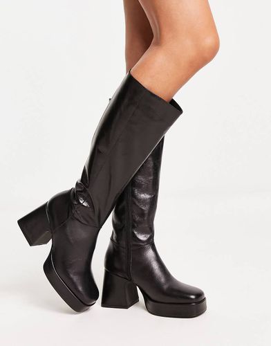 Holly - Bottes montantes en cuir de qualité supérieure à semelle plateforme - Topshop - Modalova