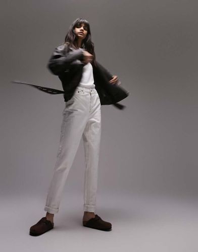 Topshop - Jean mom - Blanc cassé - Topshop - Modalova