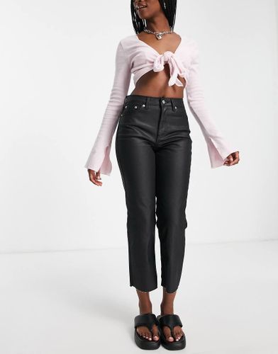 Topshop - Jean droit enduit - Noir - Topshop - Modalova
