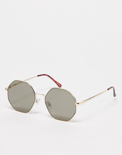 Lunettes de soleil hexagonales en métal - Topshop - Modalova