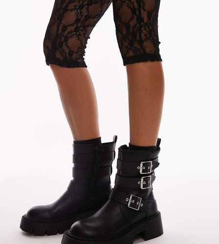 Luke - Bottes chunky larges style motard à boucle - Topshop - Modalova