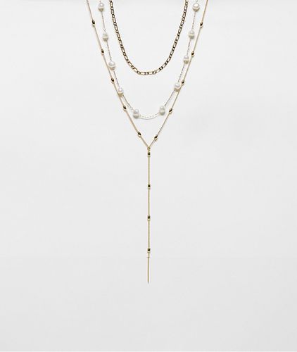 Nora - Lot de 3 colliers à perles et lariat - Topshop - Modalova