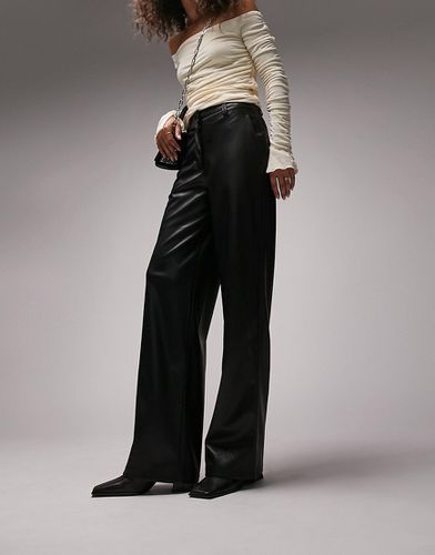 Pantalon ample en similicuir - Topshop - Modalova