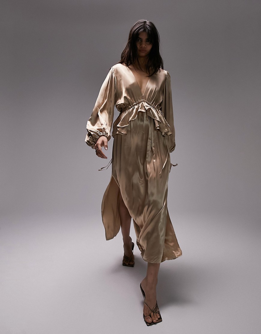 Riveria - Robe habillée à manches longues - Topshop - Modalova