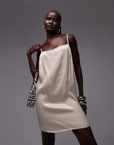 Robe nuisette courte à bretelles tressées - Ivoire - Topshop - Modalova