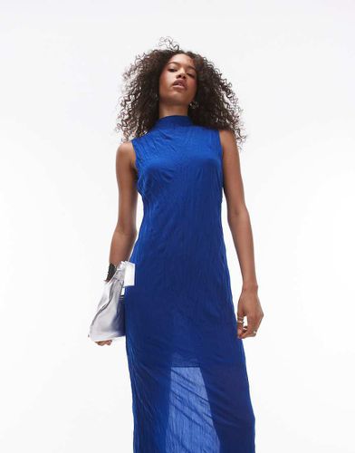 Robe décontractée mi-longue et sans manches effet froissé - de cobalt - Topshop - Modalova