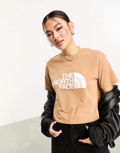 Easy - T-shirt crop top avec imprimé sur la poitrine - Beige - The North Face - Modalova