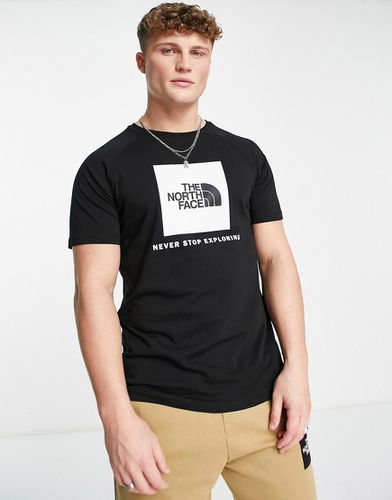 T-shirt à manches raglan avec logo carré rouge - The North Face - Modalova