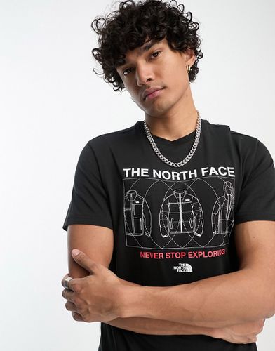 T-shirt imprimé sur la poitrine - Noir - The North Face - Modalova