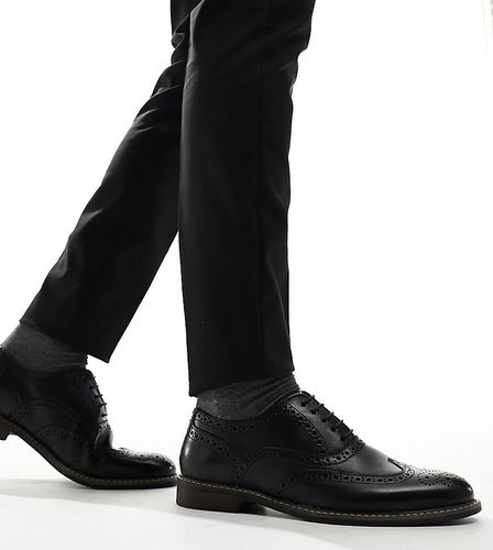 Chaussures richelieu élégantes en cuir - Thomas Crick Wide Fit - Modalova