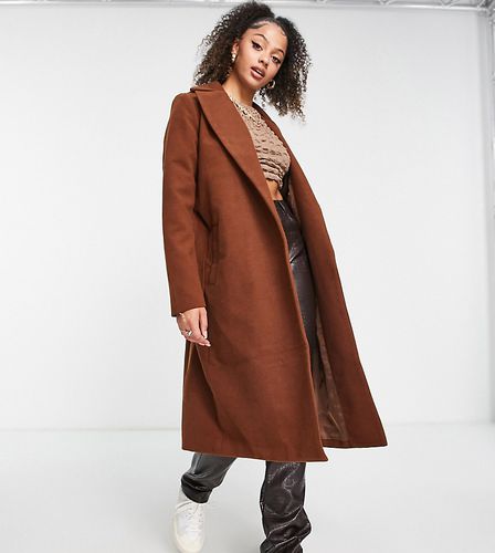 Tall - Chai - Manteau habillé avec ceinture - chocolat - Threadbare - Modalova