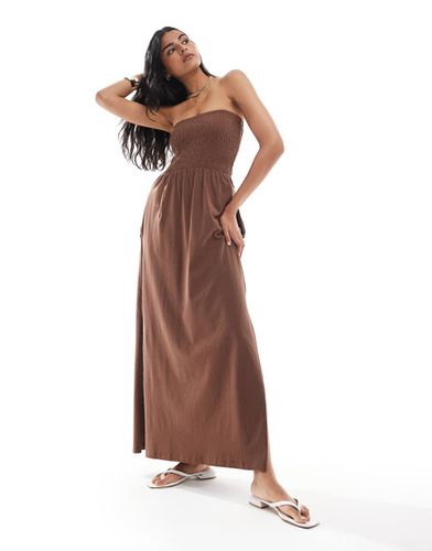 Robe bandeau longue en jersey - chocolat - Threadbare - Modalova